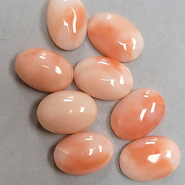 11x15MM OVAL CABOCHON  NATURAL PINK CORAL